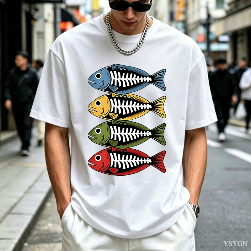 Street Fashion For Short Guys - Kaos Katun Pria dengan Desain Grafis