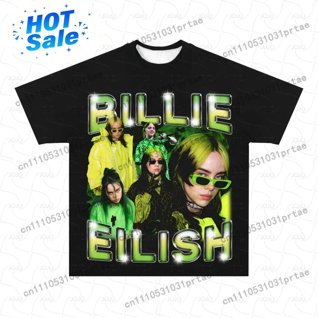 Kaos Polos Billie Eilish Retro - Street Fashion Men 2025 ulasan dan harga