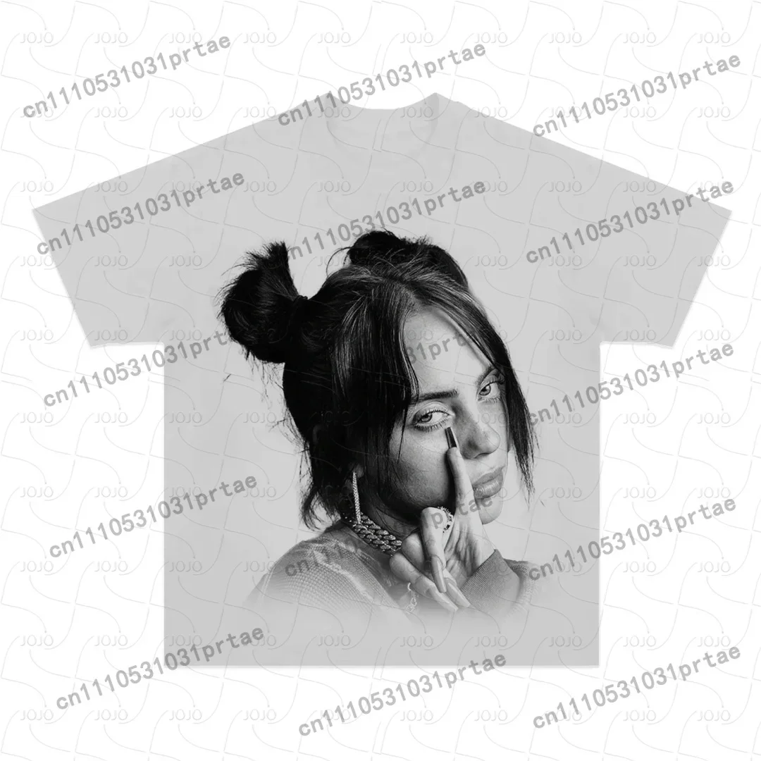 Kaos Polos Billie Eilish Retro - Street Fashion Men 2025 ulasan dan harga