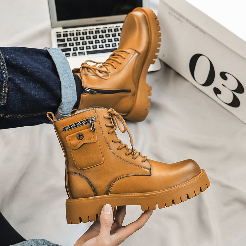 Sepatu Bot Pria Tren 2025 Sepa - Street Fashion Men 2025 ulasan dan harga