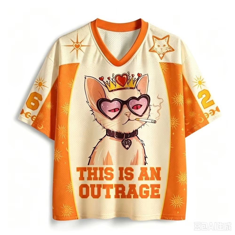 Pola Kucing Ratu, Kaos Pria da - Queen Street Fashion ulasan dan harga